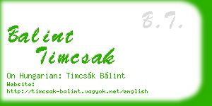 balint timcsak business card