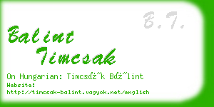 balint timcsak business card